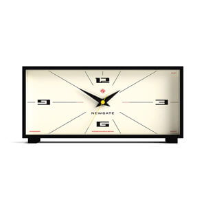 Newgate Thunderbird Mantel Clock in Black and Cream